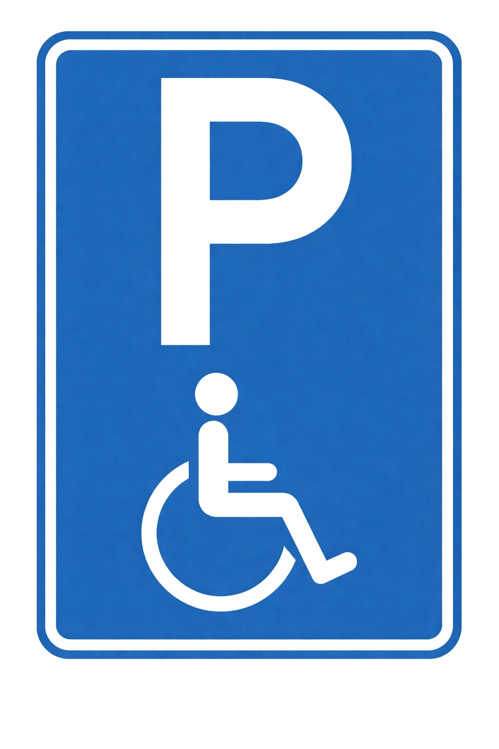 Verkeersbord E06 - 60 x 40 cm / Gehandicapten parkeerplaats