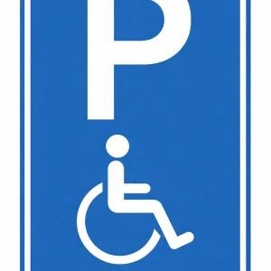 Verkeersbord E06 - 60 x 40 cm / Gehandicapten parkeerplaats