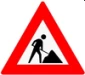 Verkeersbord J16 - 90 x 90 x 90 - Wegwerkzaamheden