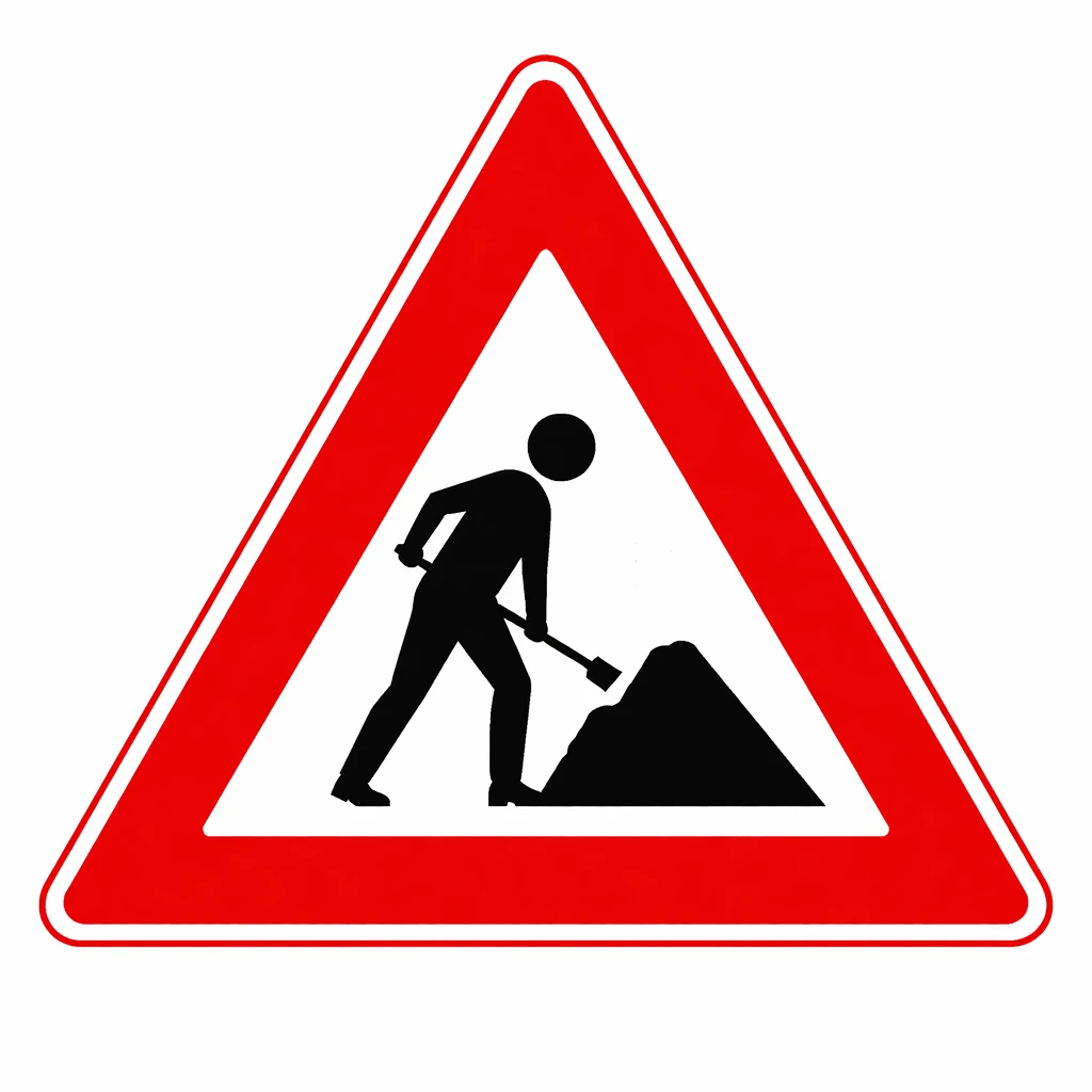 Verkeersbord J16 - Wegwerkzaamheden
