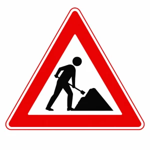 Verkeersbord J16 - Wegwerkzaamheden