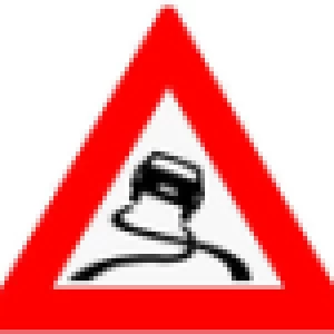 Verkeersbord J20 70 x 70 x 70 - Slipgevaar