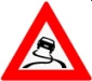 Verkeersbord J20 70 x 70 x 70 - Slipgevaar
