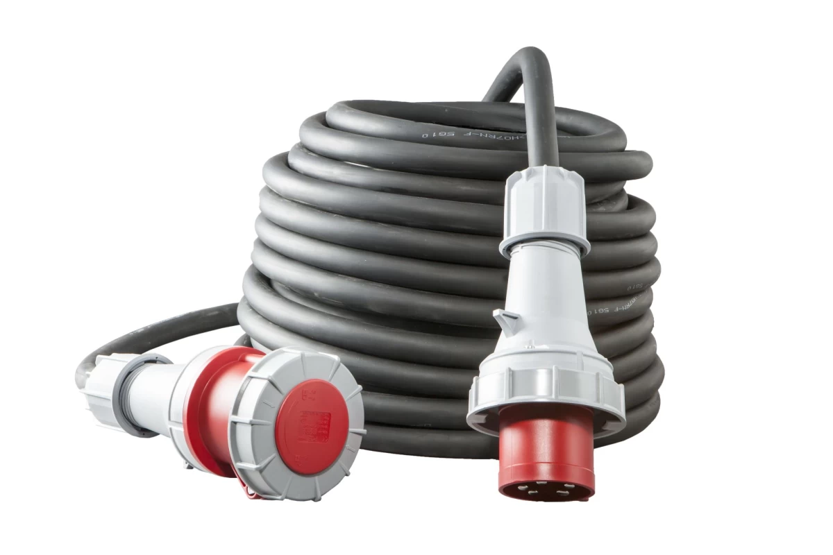 Verlengkabel 5 x 10 mm² 63A 25 meter 400 volt
