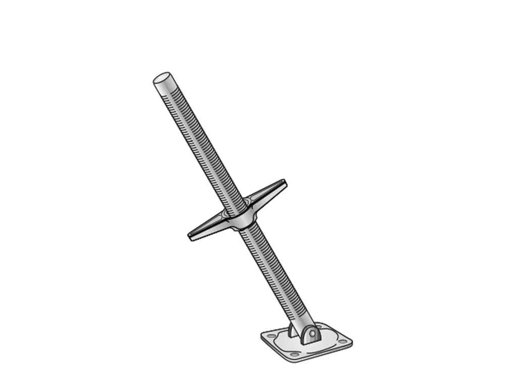 Voetspindel Ringscaff 780 mm zwenkbaar verzinkt