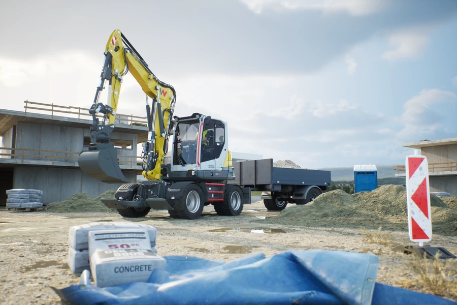 Wacker Neuson EW100 mobiele graafmachine