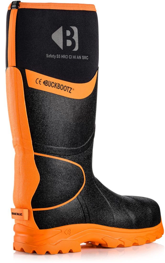 Werklaarzen zwart-oranje Buckbootz safety BBZ8000 S5