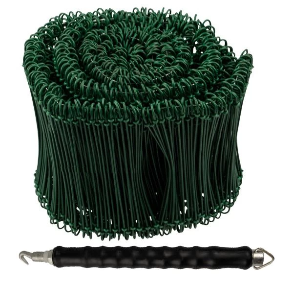 Zakkentrekker & drilbinder 140 mm geplastificeerd groen