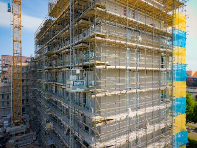 Bouwliften geleverd aan Ter Steege Bouw Vastgoed voor project in Lelystad